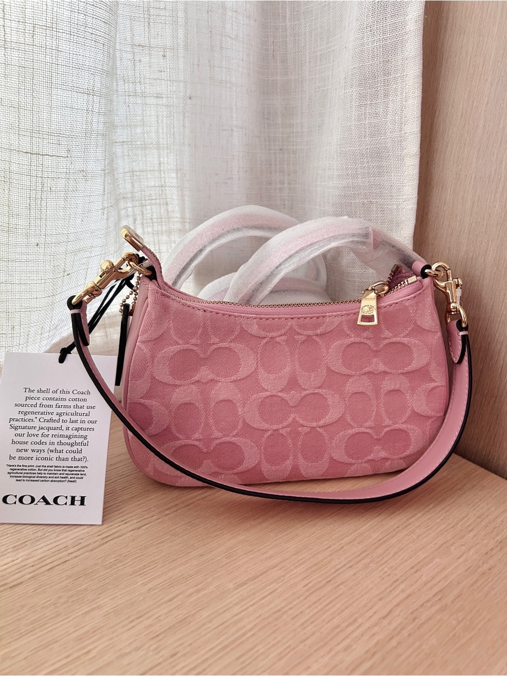 NWT💕Coach Teri Mini Crossbody Bag
In Signature Denim Light Pink CFF97 Shoulder - Picture 6 of 9
